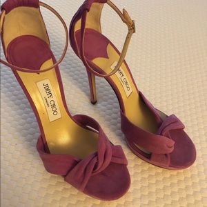 Jimmy Choo purple suede stiletto